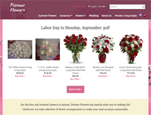 Tablet Screenshot of pioneerflowers.com